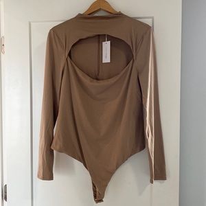 LOVERS + FRIENDS ELECTRA BODYSUIT | XL | TAUPE GREY